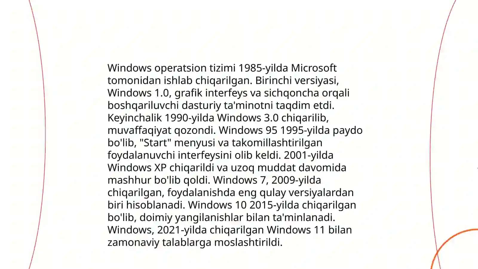 Windows operatsion tizim 3