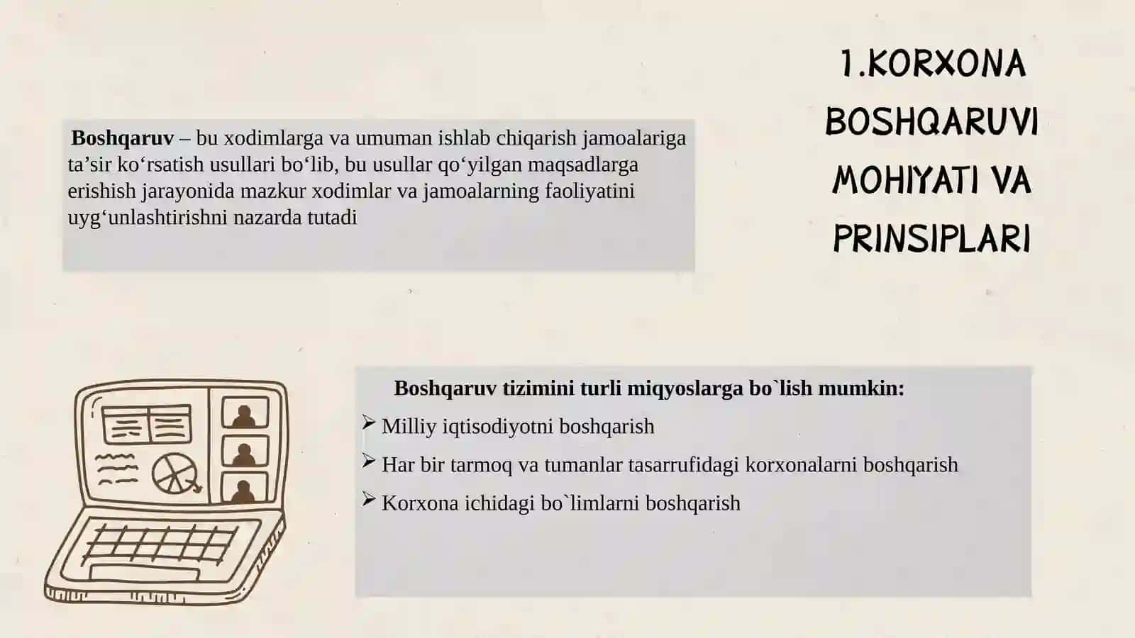 KORXONA FAOLIYATINI BOSHQARISH ASOSLARI 3