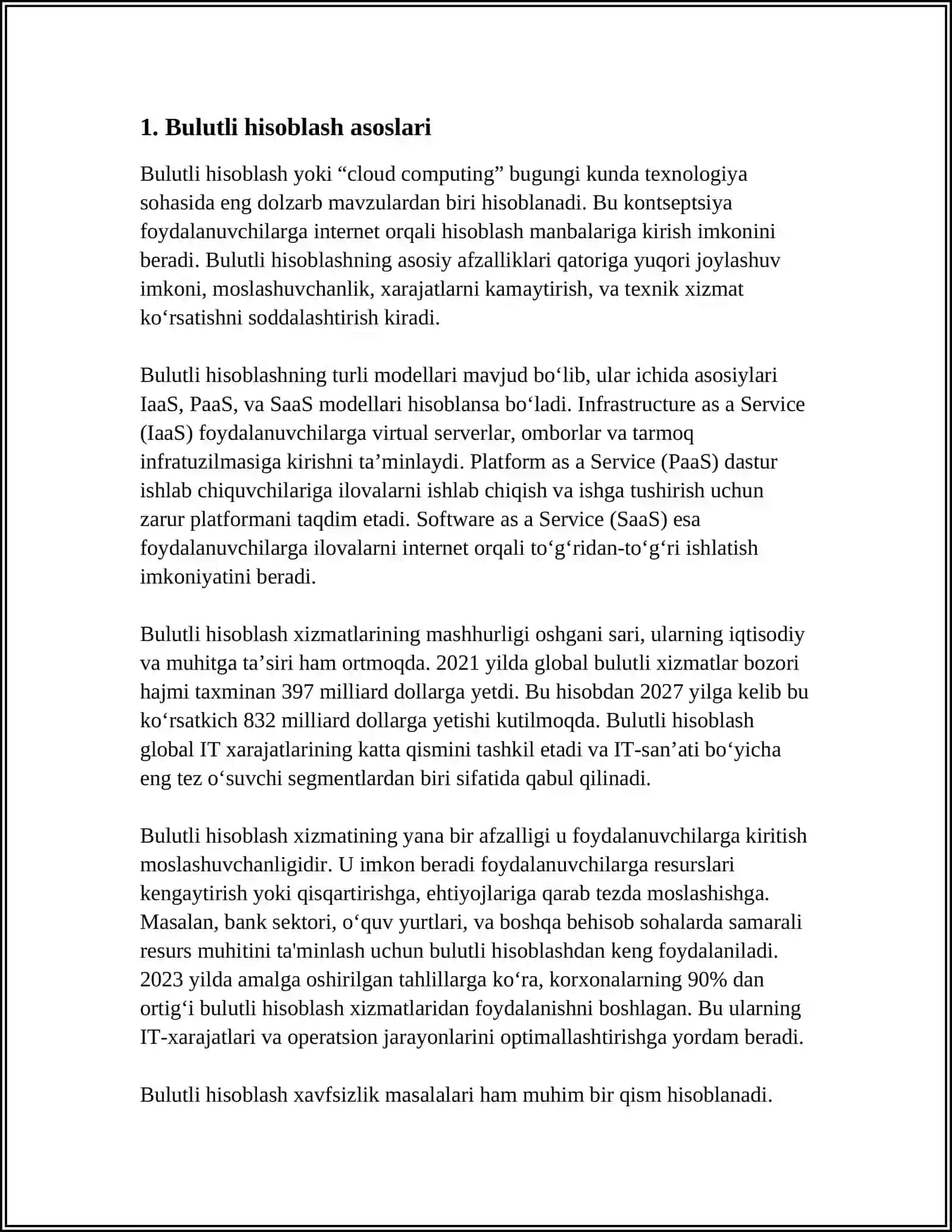 BULUTLI TEXNOLOGIYALAR VA ULAR BN ISHLASH 3