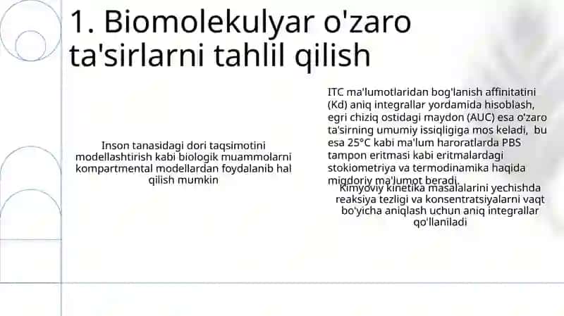 Aniq integral yordamida kimyoviy biologik masalalar ishlash 3