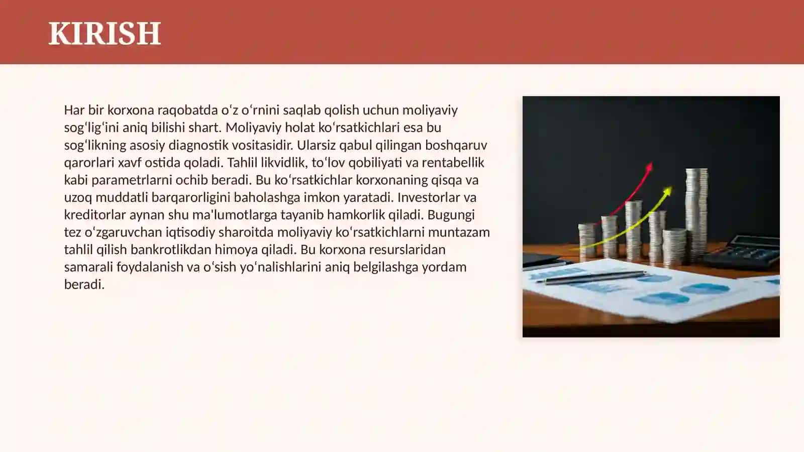 KORXONANING MOLIYAVIY HOLATI KO`RSATKICHLARI TAHLILI 3