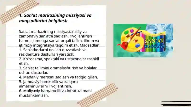 San‘at markazini tashkil qilish 3