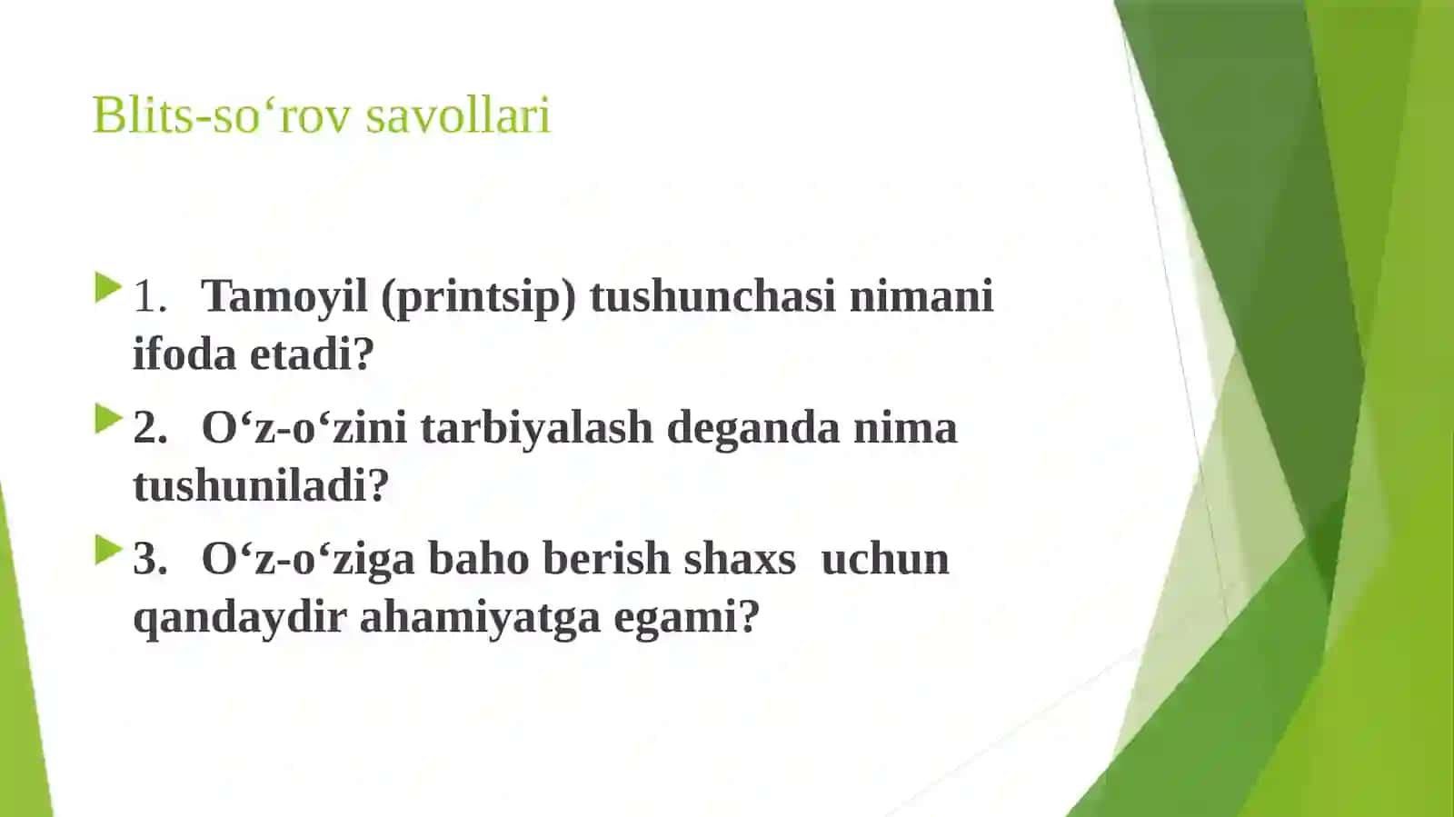 O‘z-o‘zini tarbiyalash va o‘z ustida ishlash shaxsiy mahoratning asosiy sharti 3