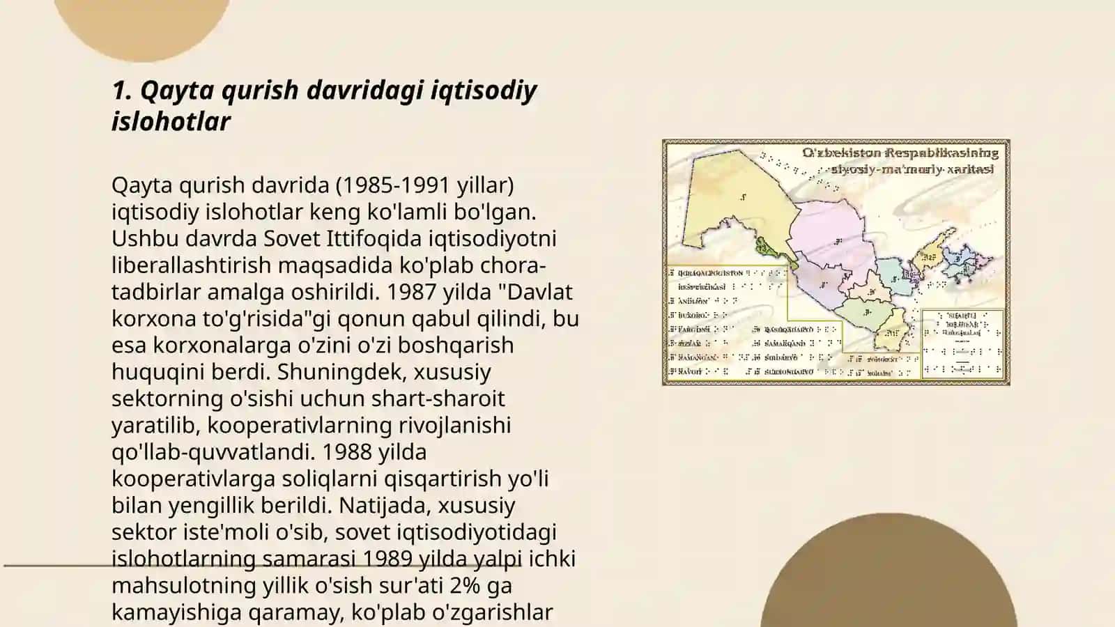 Qayta qurish davridagi iqtisodiy islohotlar 3