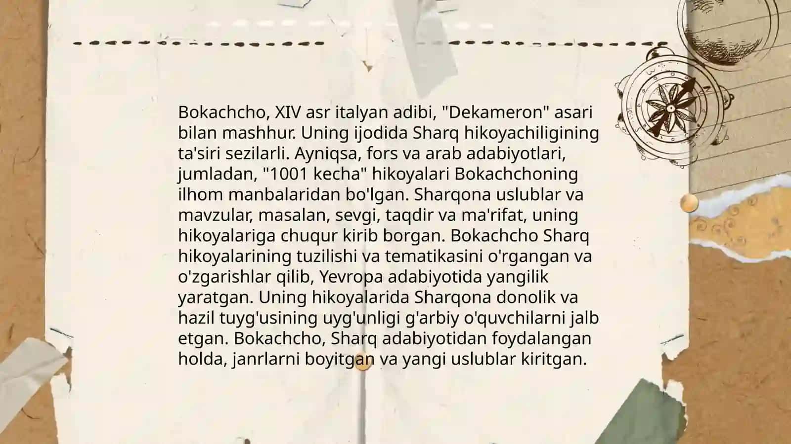 Bokachcho ijodida sharq motivlari 3