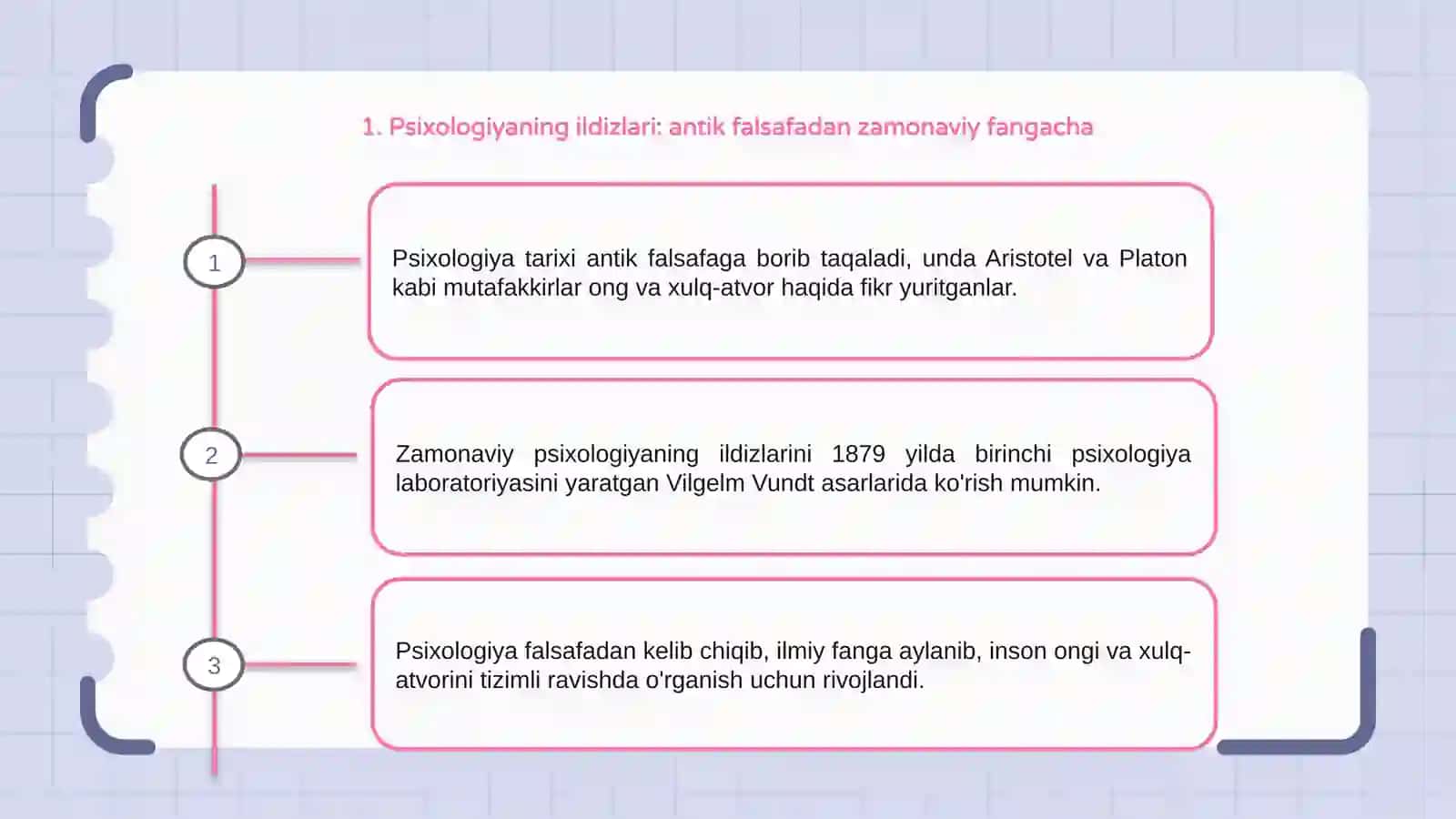 Psixologiya fanining rivojlanish tarixi va hozirgi holati 3