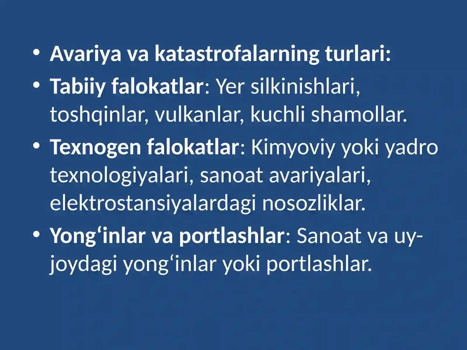 Avariyavakatostrofalardajabrlanganlargabirinchiyordamko`rsatish 3