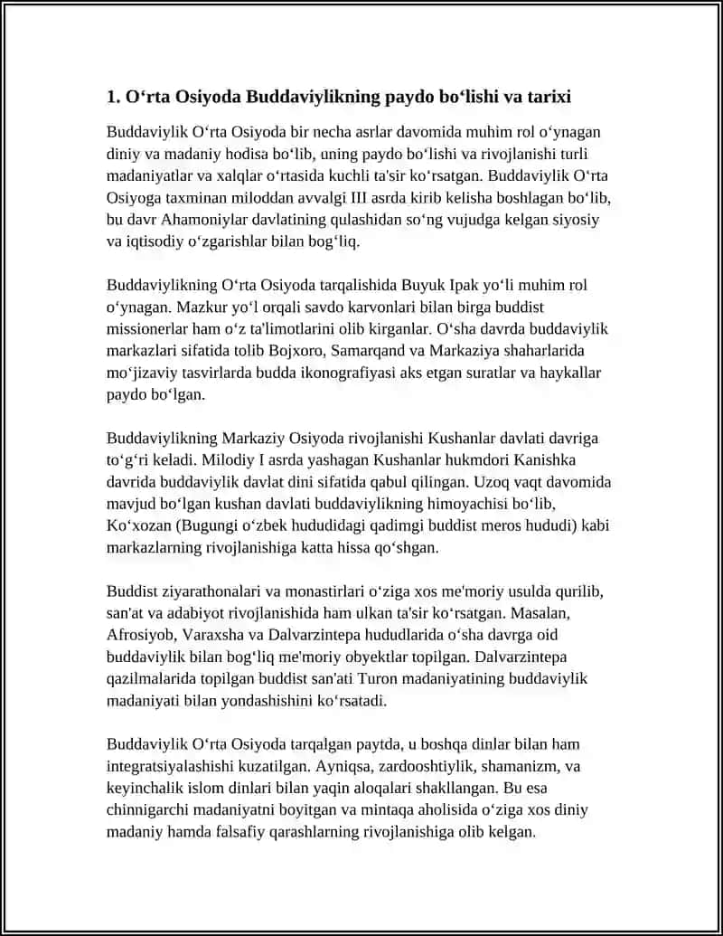 O'RTA OSIYODA BUDDAVIYLIKNING YOYILISHI 3