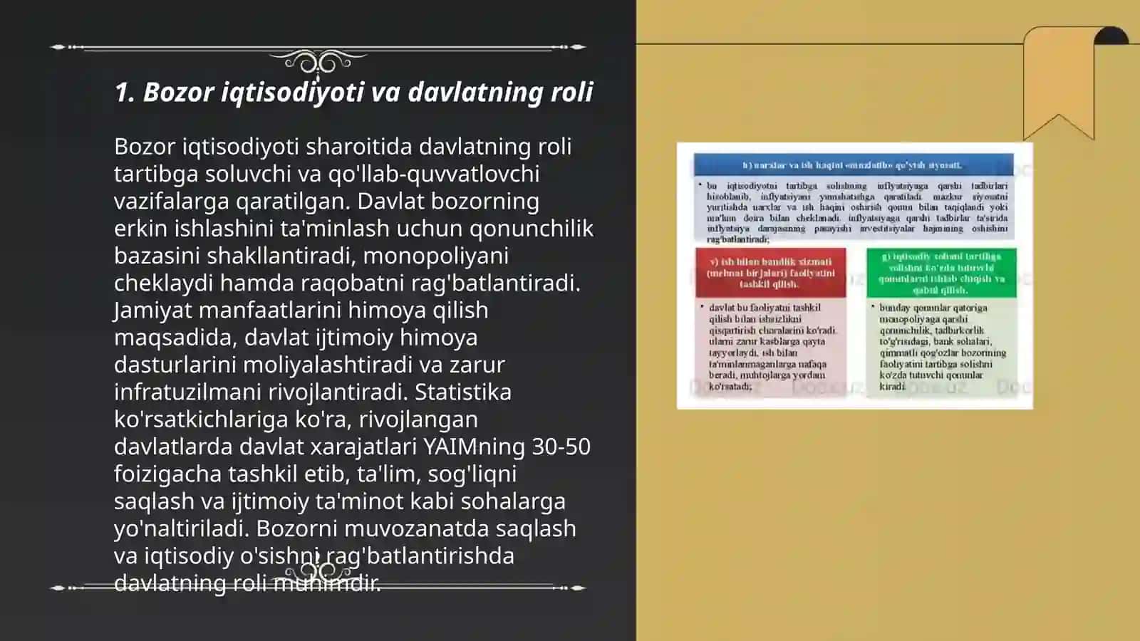 Bozor iqtisodiyotini tartibga solishda davlatning iqtisodiy ro'li 3