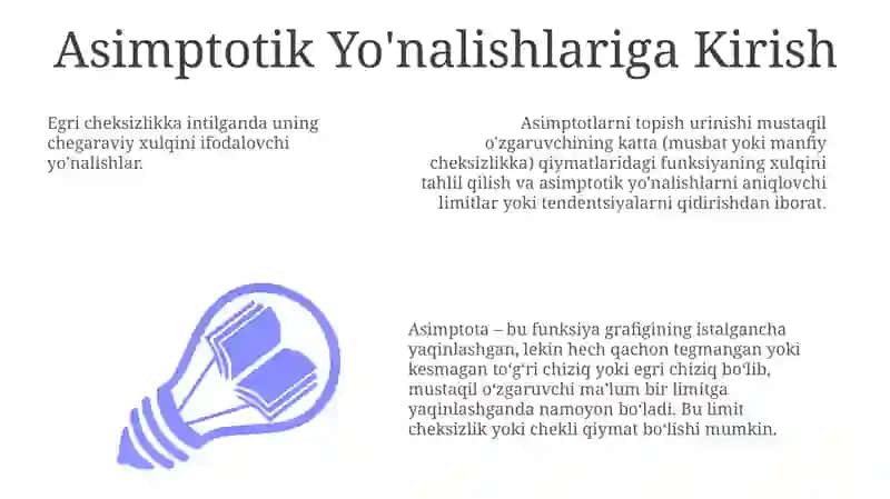 Asimptotik Yo'nalishlar 3