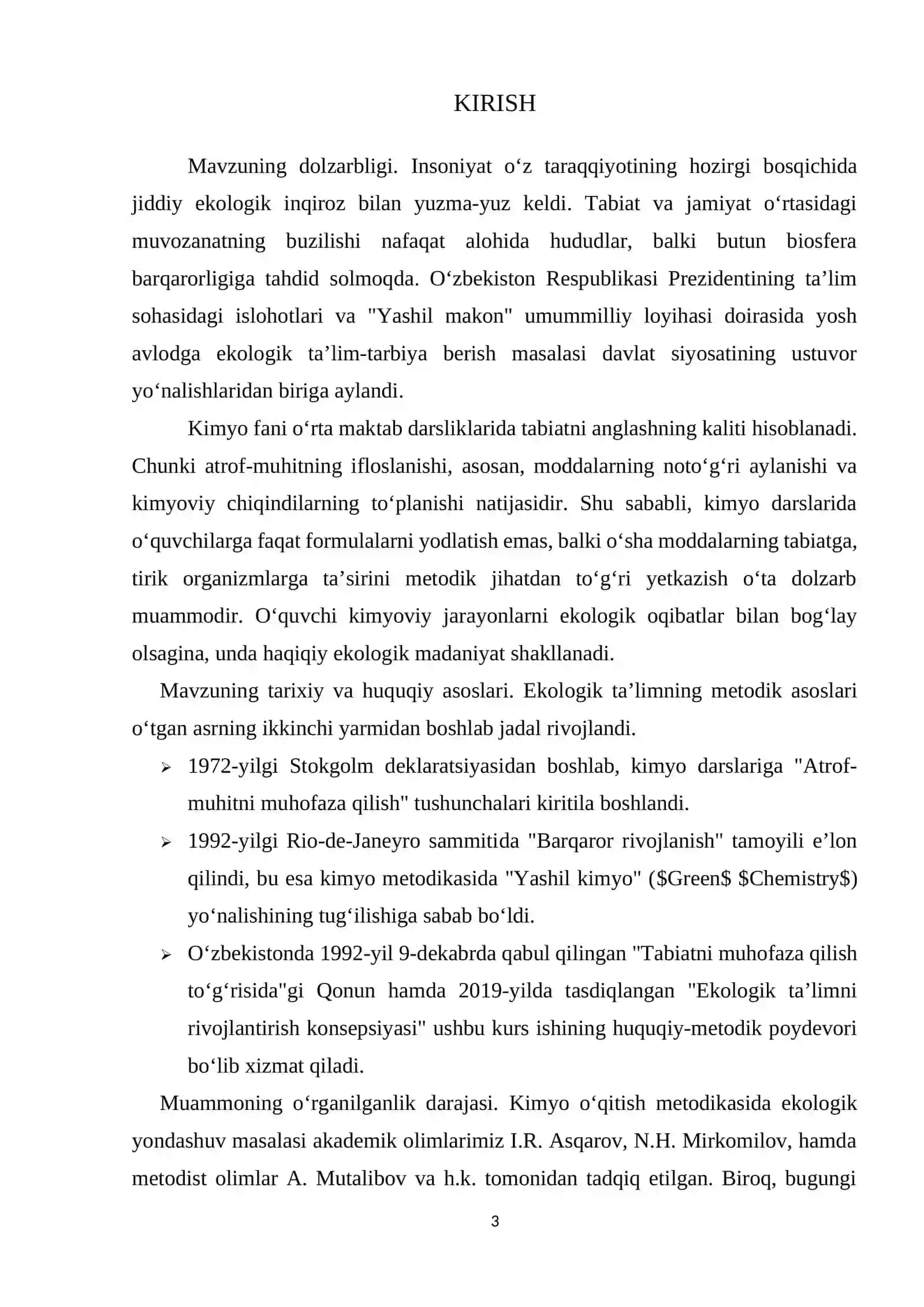 Kimyo darslarida o'quvchilarga ekologik ta'lim- tarbiya nerish metodikasi 3