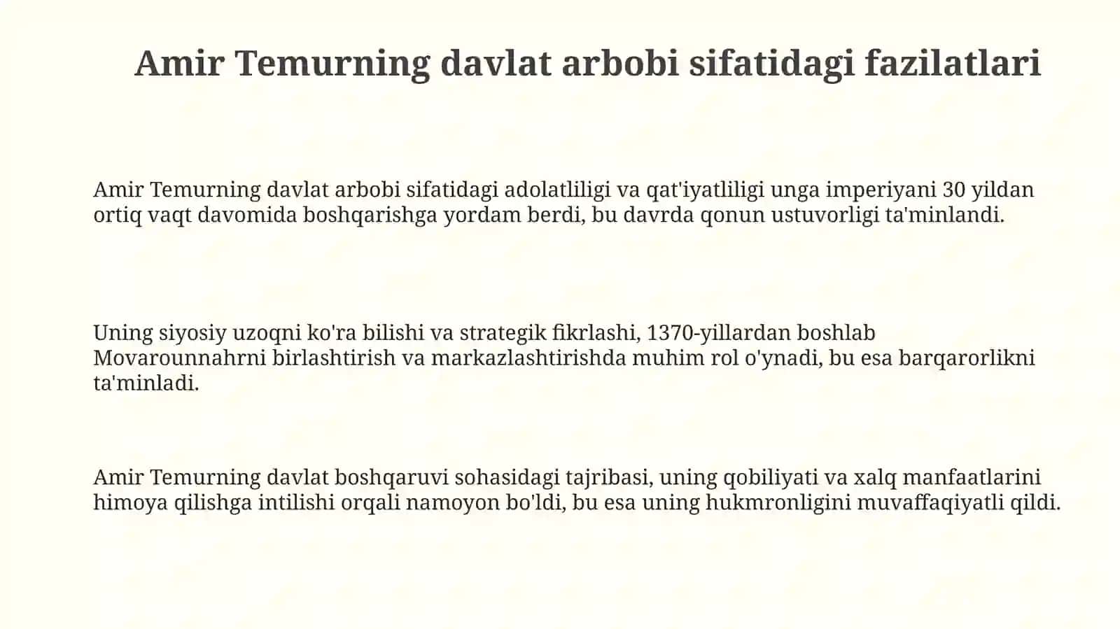 Amir Temur buyuk davlat arbobi 3