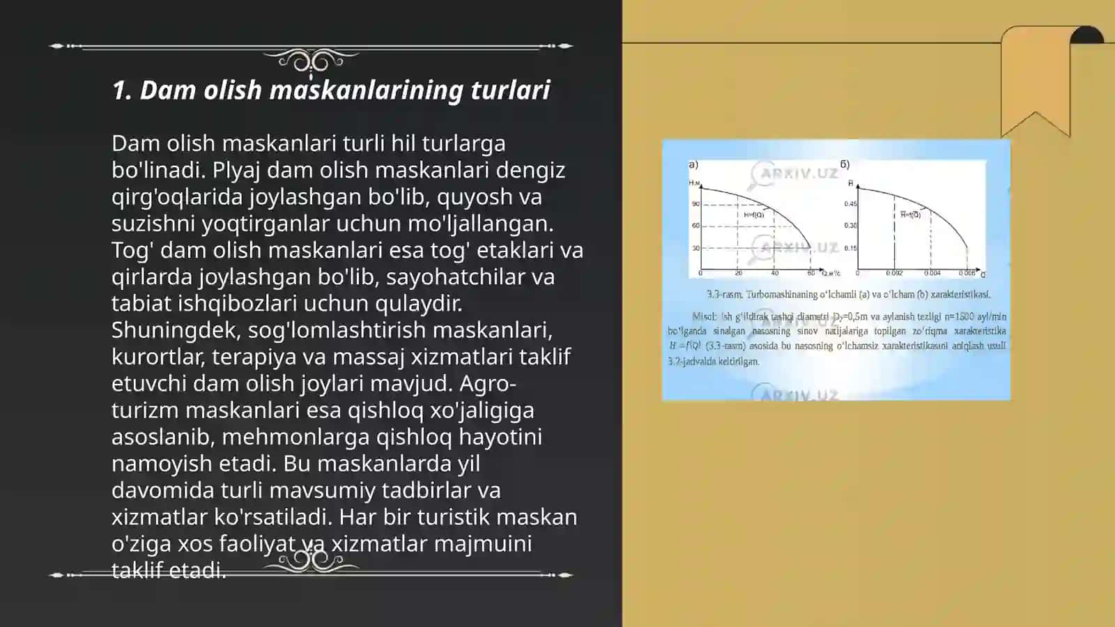 Dam olish maskanlarining turlari 3