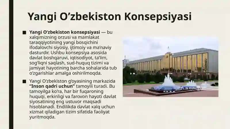 Yangi O'zbekistonda amalga oshirilayotgan manaviy o'zgarishlar 3