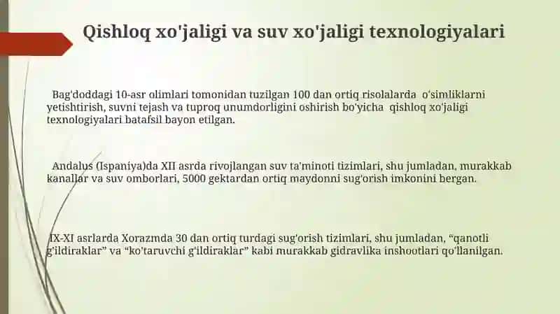 Qishloq xo'jaligi va suv xo'jaligi texnologiyalari 3
