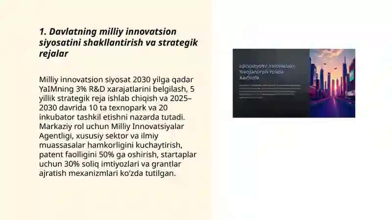 Innovatsion siyosat: davlat roli va xalqaro strategiyalar 3