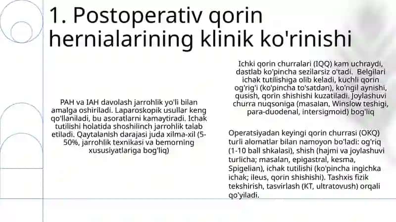 Operatsiyadan keyingi qorin churralari 3