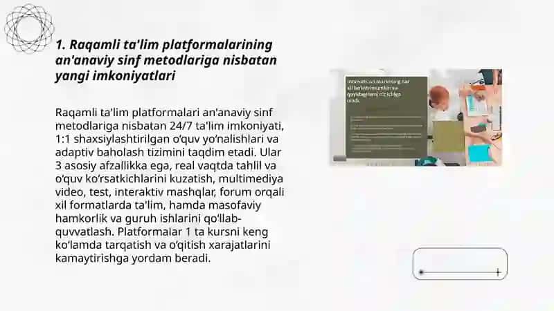 Innovatsion metodlar anʼanaviy yondashuvlarga nisbatan yangi imkoniyatlar va usullar 3