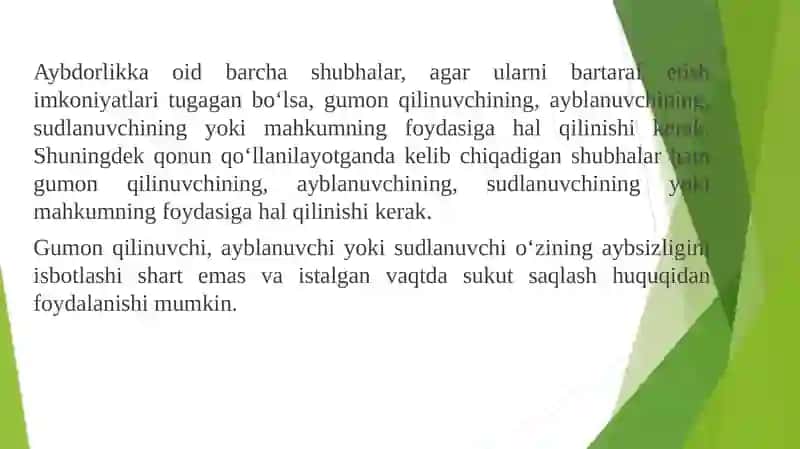 23-modda Aybsizlik prezumpsiyasi 3