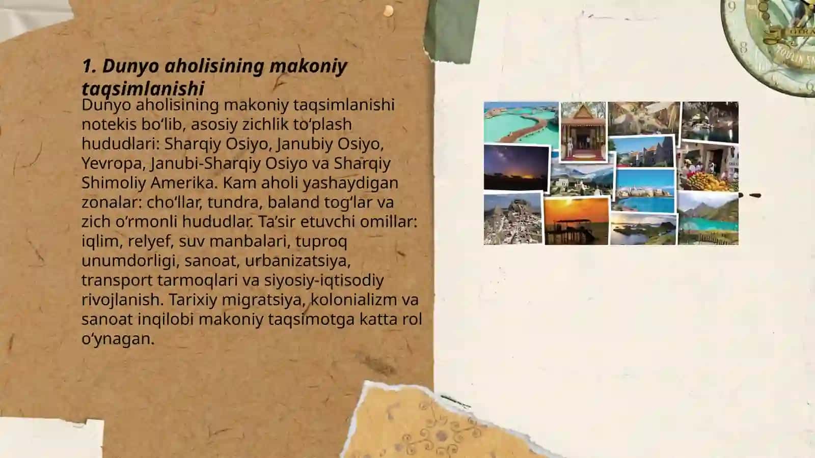 Dunyo aholi geografiyasi va aholi turizmi 3