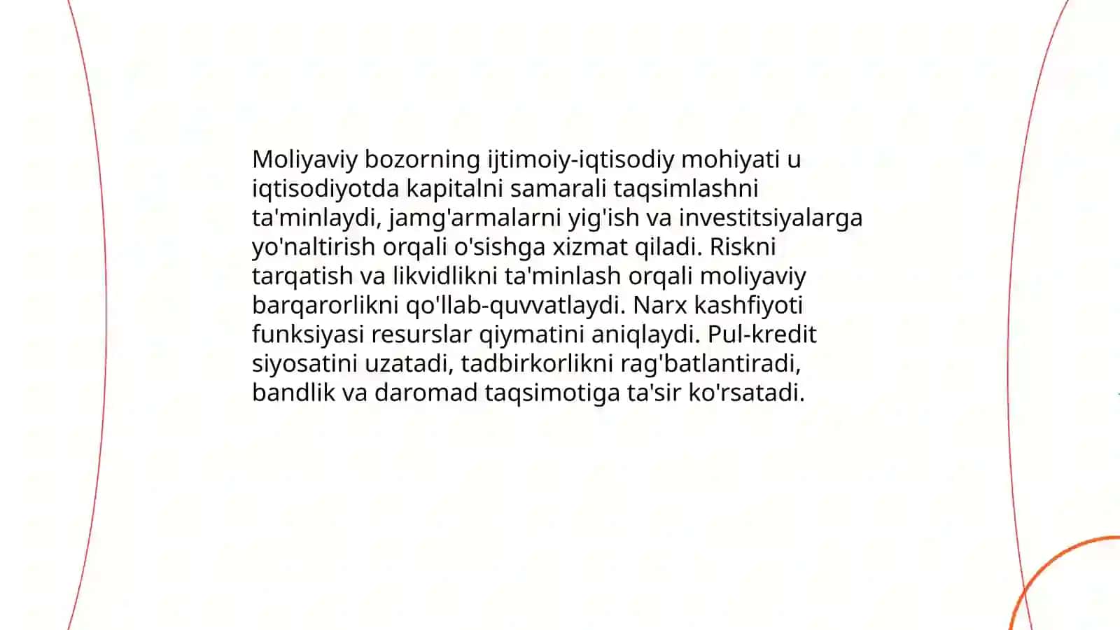 Moliyaviy bozorlar: ijtimoiy-iqtisodiy mohiyati va tarkibi 3