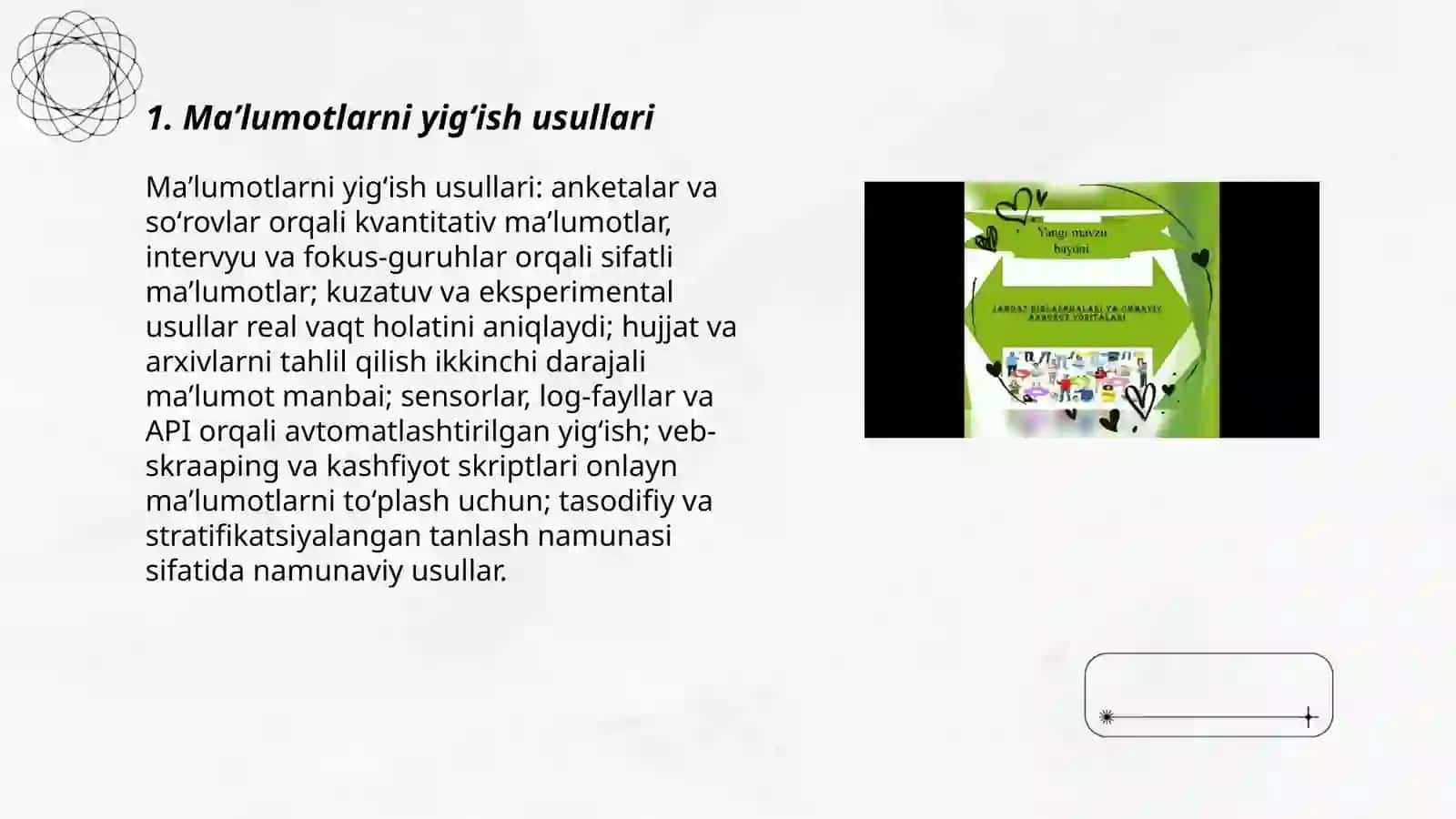Maʼlumotlarni boshqarish yoʻllari,usullari vositalari 3