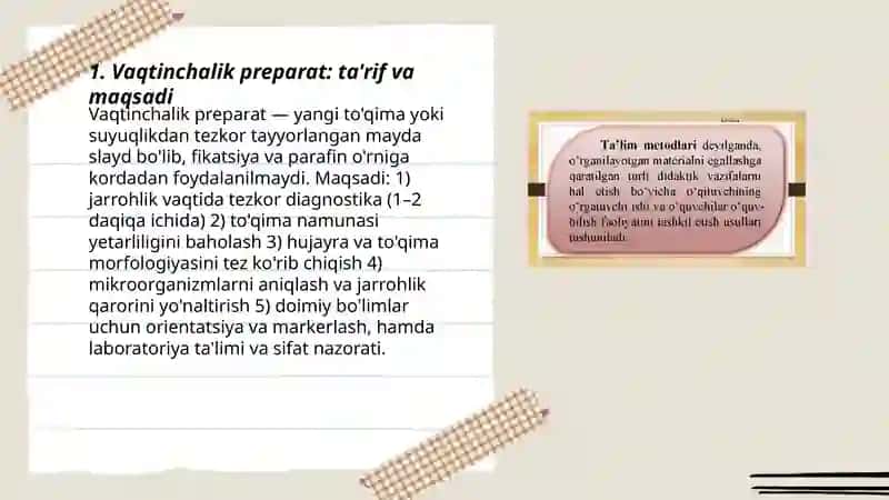 Gistalogik preparatlar tayyorlash metodlari 3