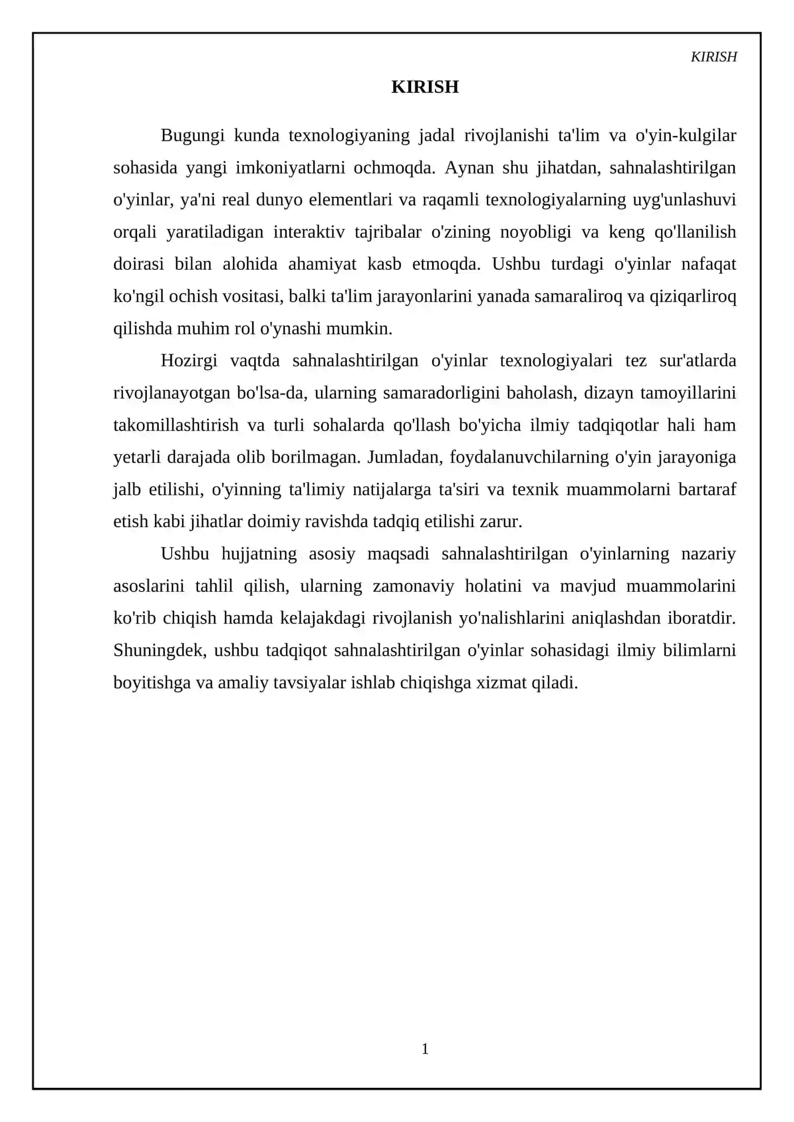 Sahnalashtirilgan oʻyinlar 3