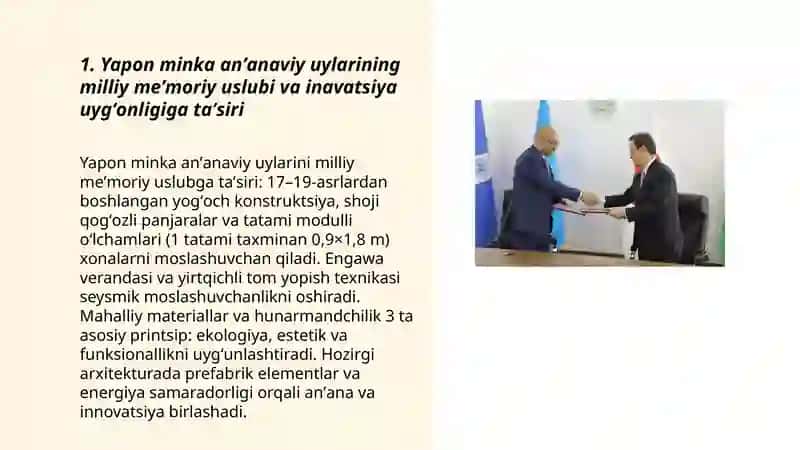 Yaponiya qishloq aholi punktlarida milliy meʼmoriy uslub va inavatsiya uygʻonligi 3