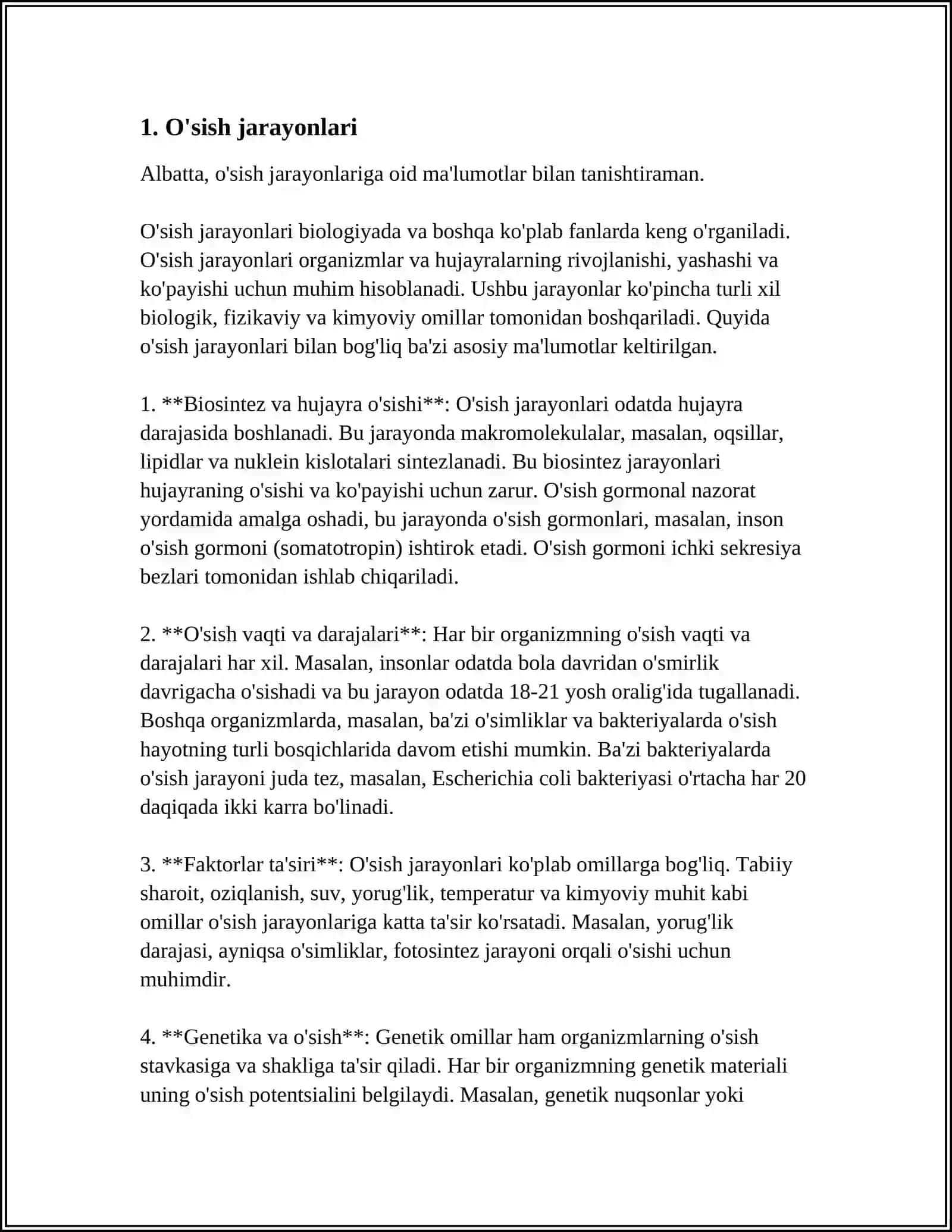 O’SISH VA RIVOJLANISH QONUNIYATLARI 3