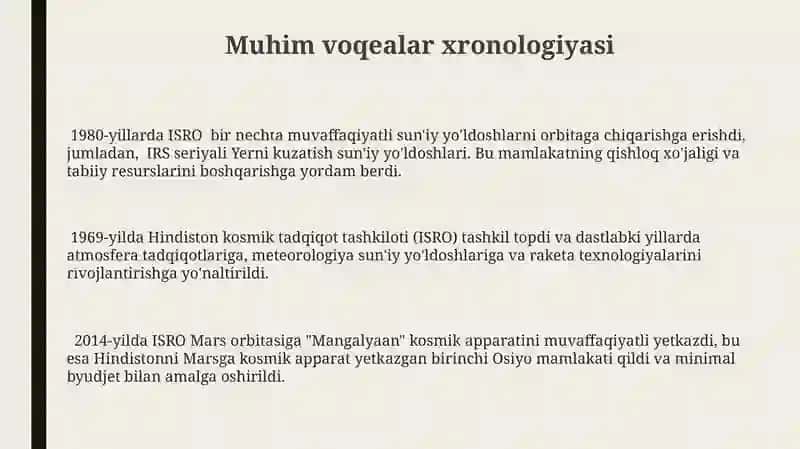 ISRO VA ME'ROJ VOQEASI HAQIDA 3