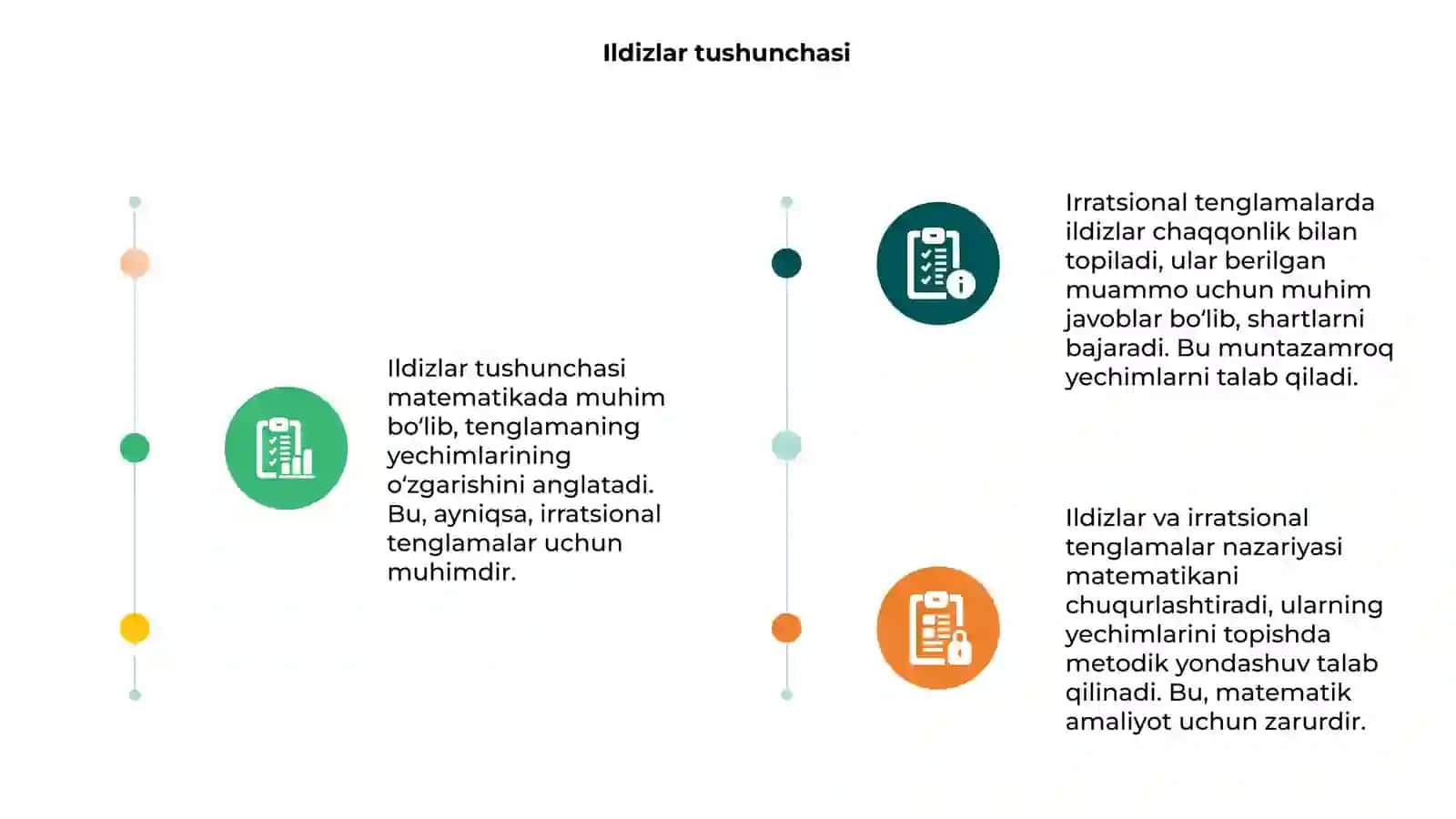 Ildizlar. Irratsional tenglamalar 3