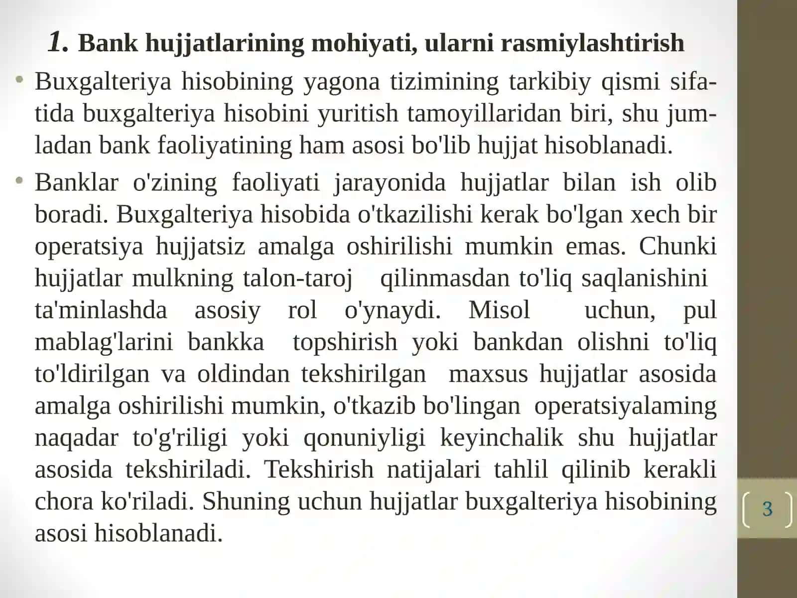 Banklarda buxgalteriya hisobi 3