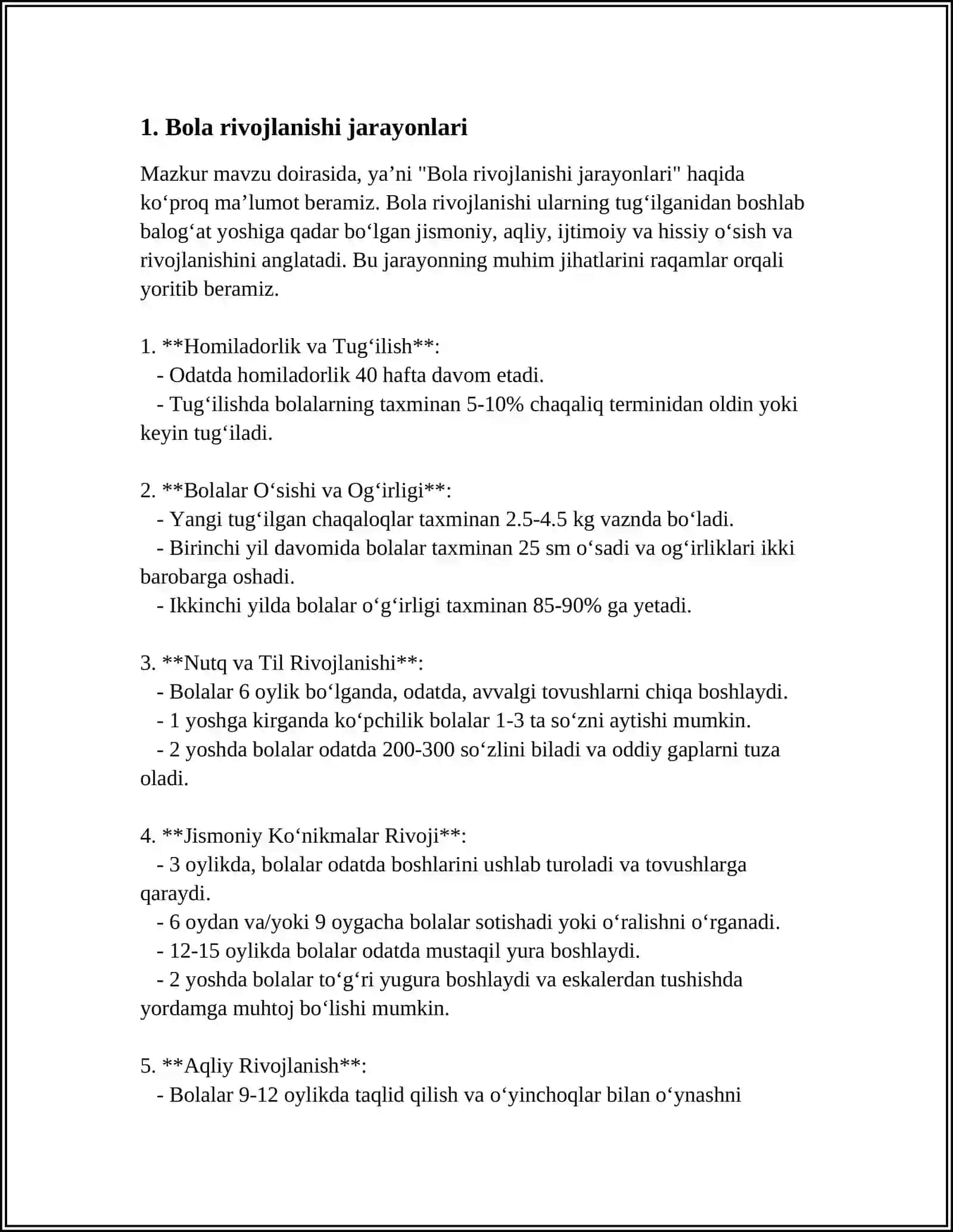 Bola rivojlanishida õyin faoliyati 3