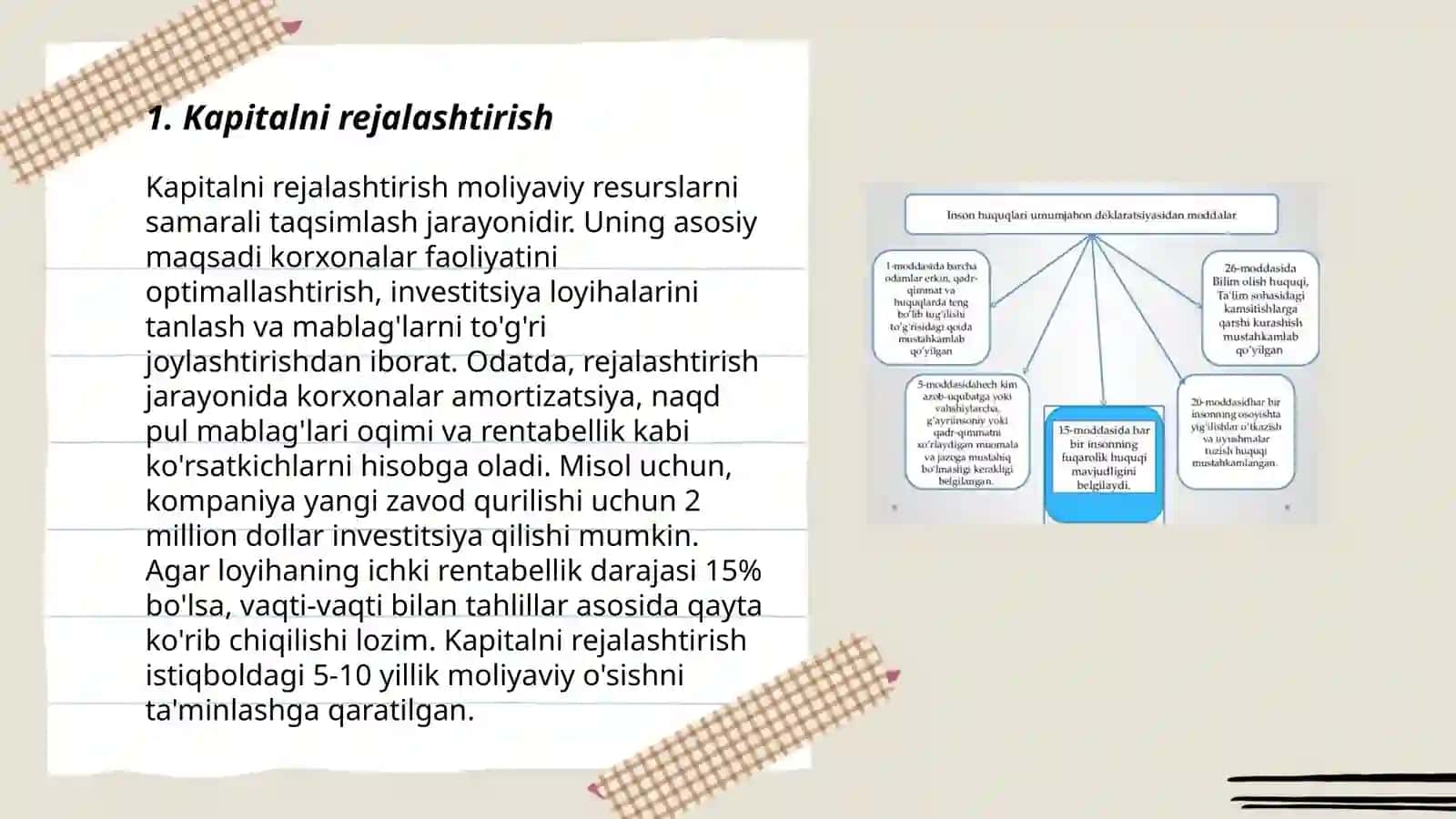 Kapitalni va moliyaviy ta’minot jarayonini boshqarish 3