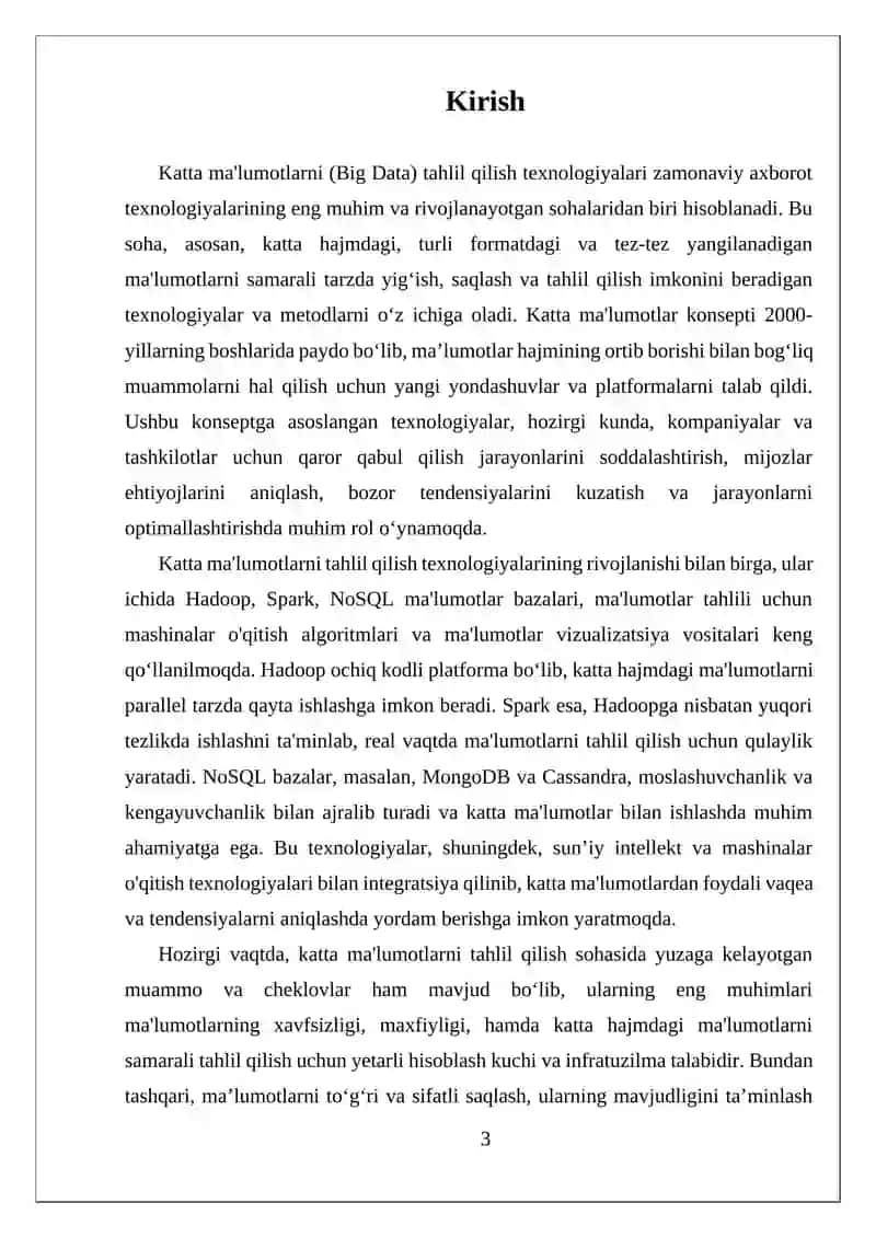 Katta ma'lumotlarni (Big Data) tahlil qilish texnologiyalari 3