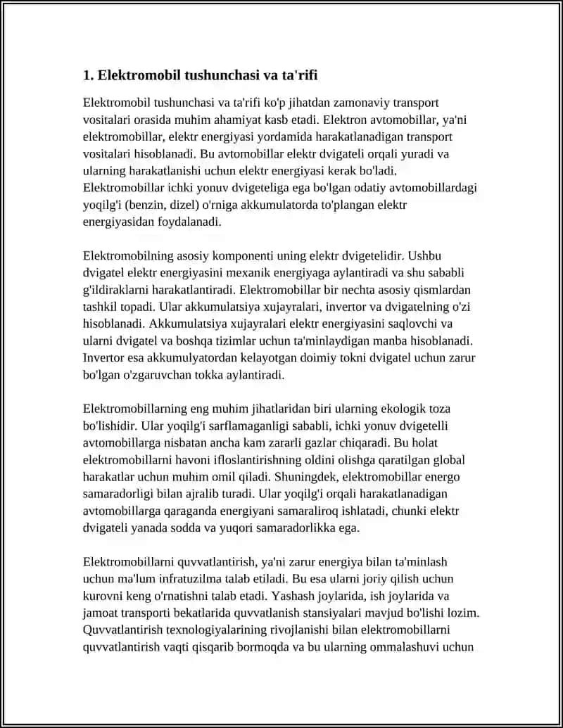 ELEKTROMOBILLAR HAQIDA UMUMIY TUSHUNCHA 3
