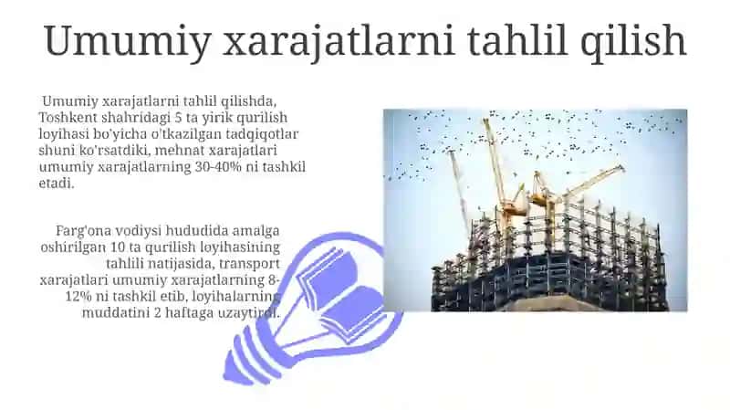 Umumiy xarajatlarni tahlil qilish 3