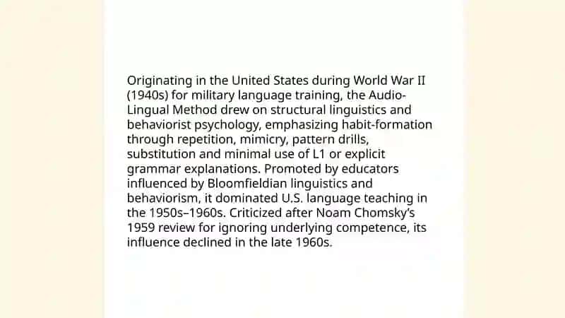 Audio-Lingual Method 3