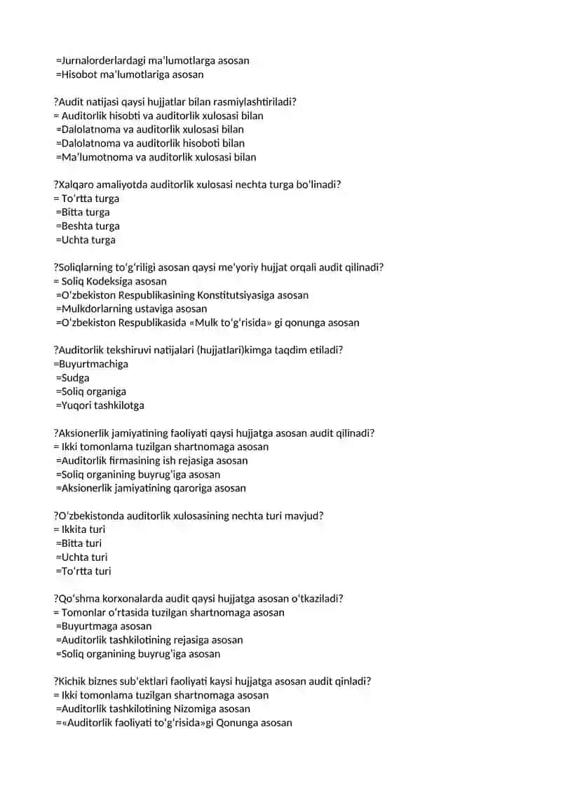 Bank auditi nazorati 3