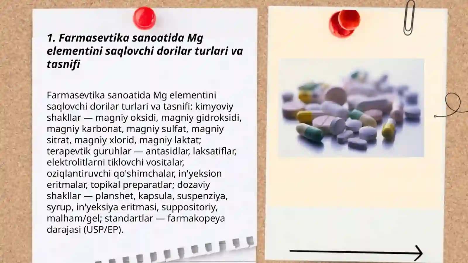 Farmasevtika sanoatida Mg elementini saqlovchi dori vositalari 3