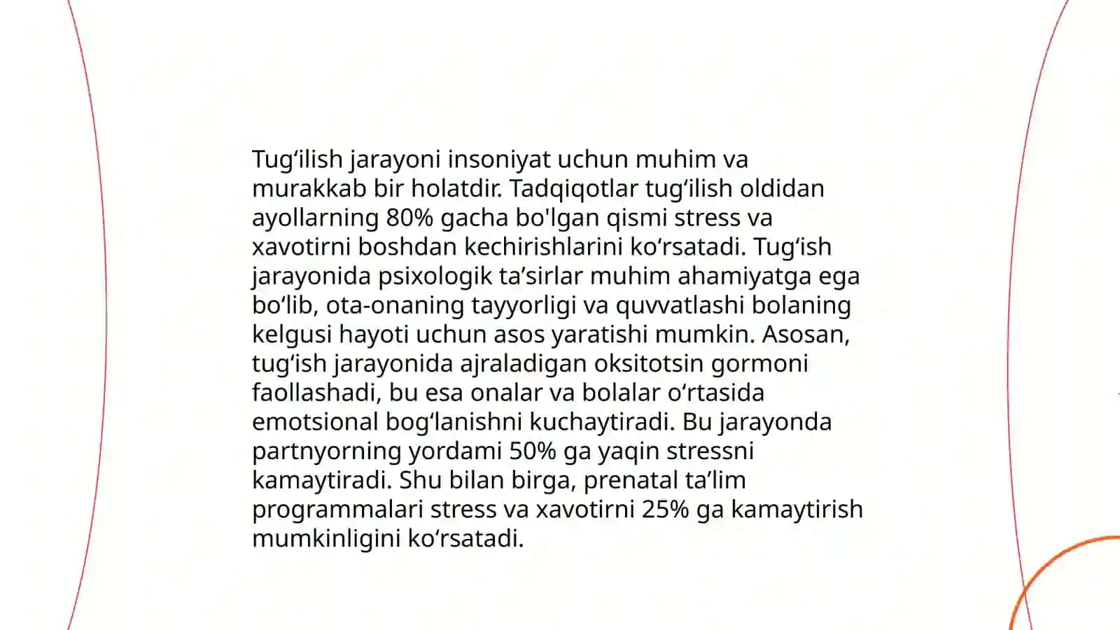 Tugʻilish aktining psixologik xarakteristikasi. Chaqaloqlik davri 3