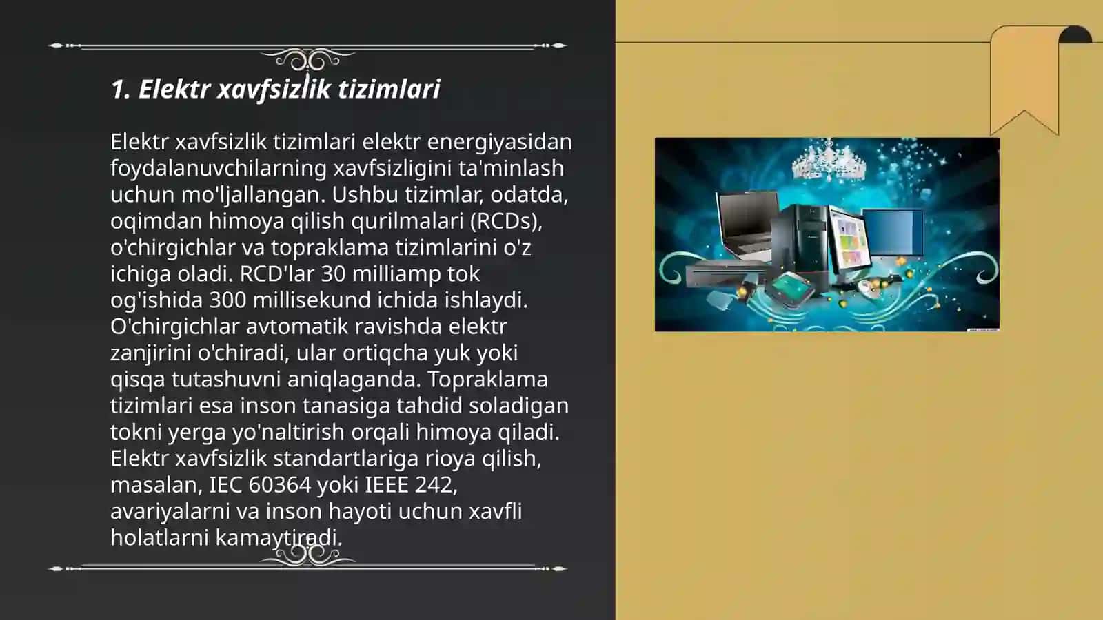 Elektr xavfsizligini taʼminlovchi zamonaviy texnika texnologiyalar 3