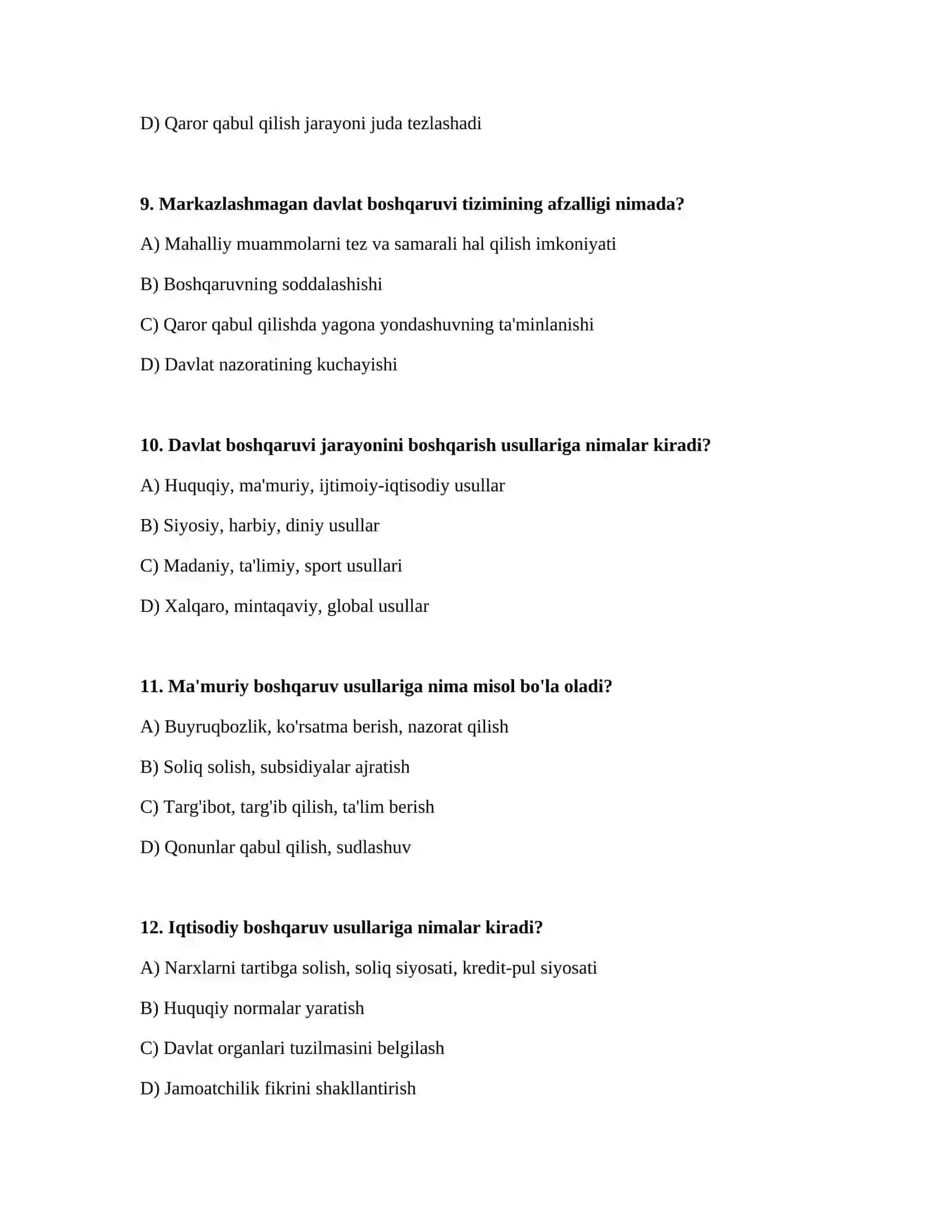 Davlat boshqaruving umumiy tasnifi 3