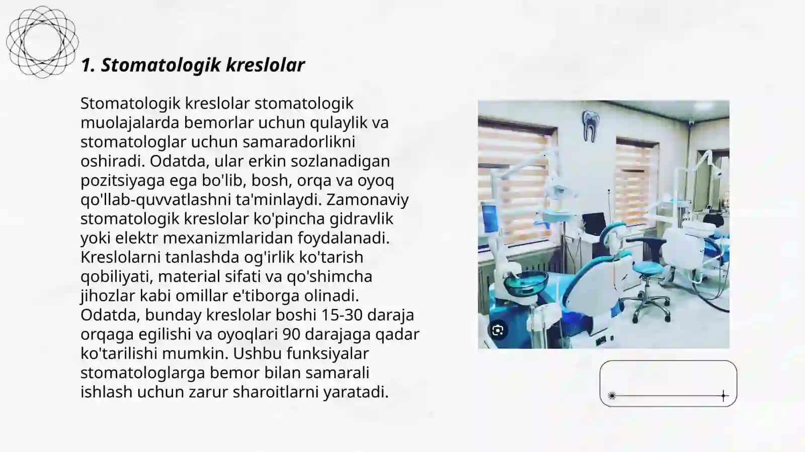 Terapevtik stomatologiya xonasining jixozlanishi 3