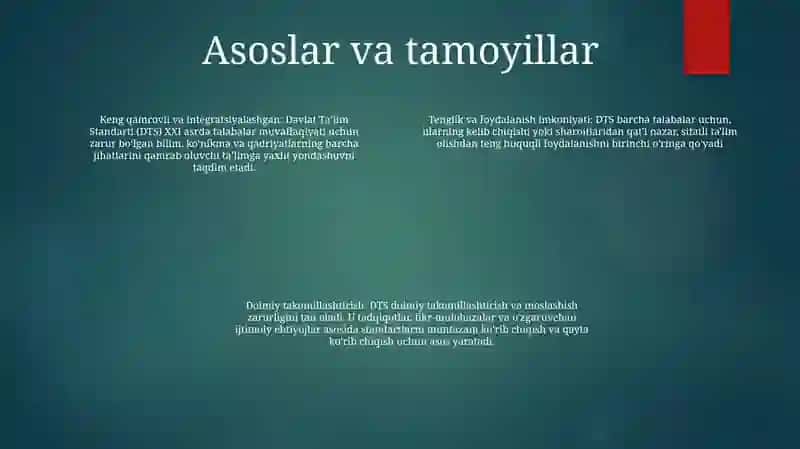 Davlat Ta‘Lim Standarti 3