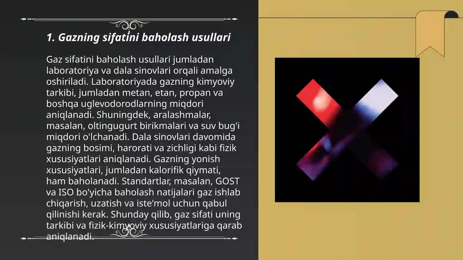 Gaz sifatini baholash usullari 3