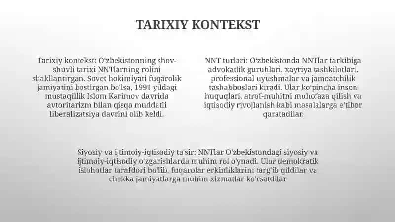 O‘zbekistonda Nodavlat, Notijorat Tashkilotlar Va Ularning Siyosiy Ijtimoiy Hamda Iqtisodiy Jarayonlarda Tutgan Orni 3