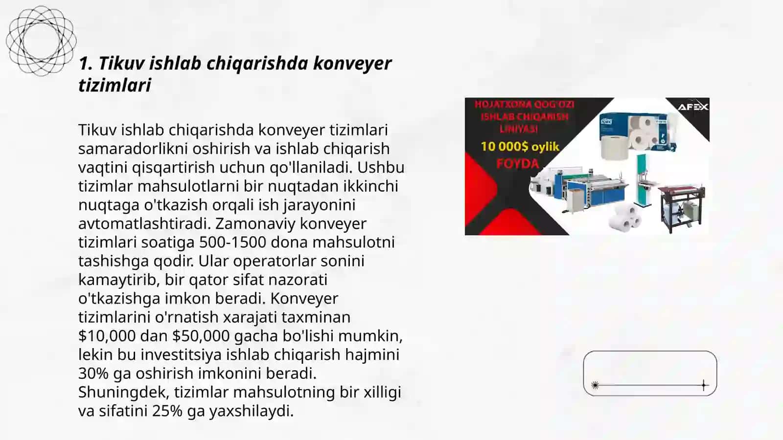 Tekuv ishlab chiqarish jarayoni 3
