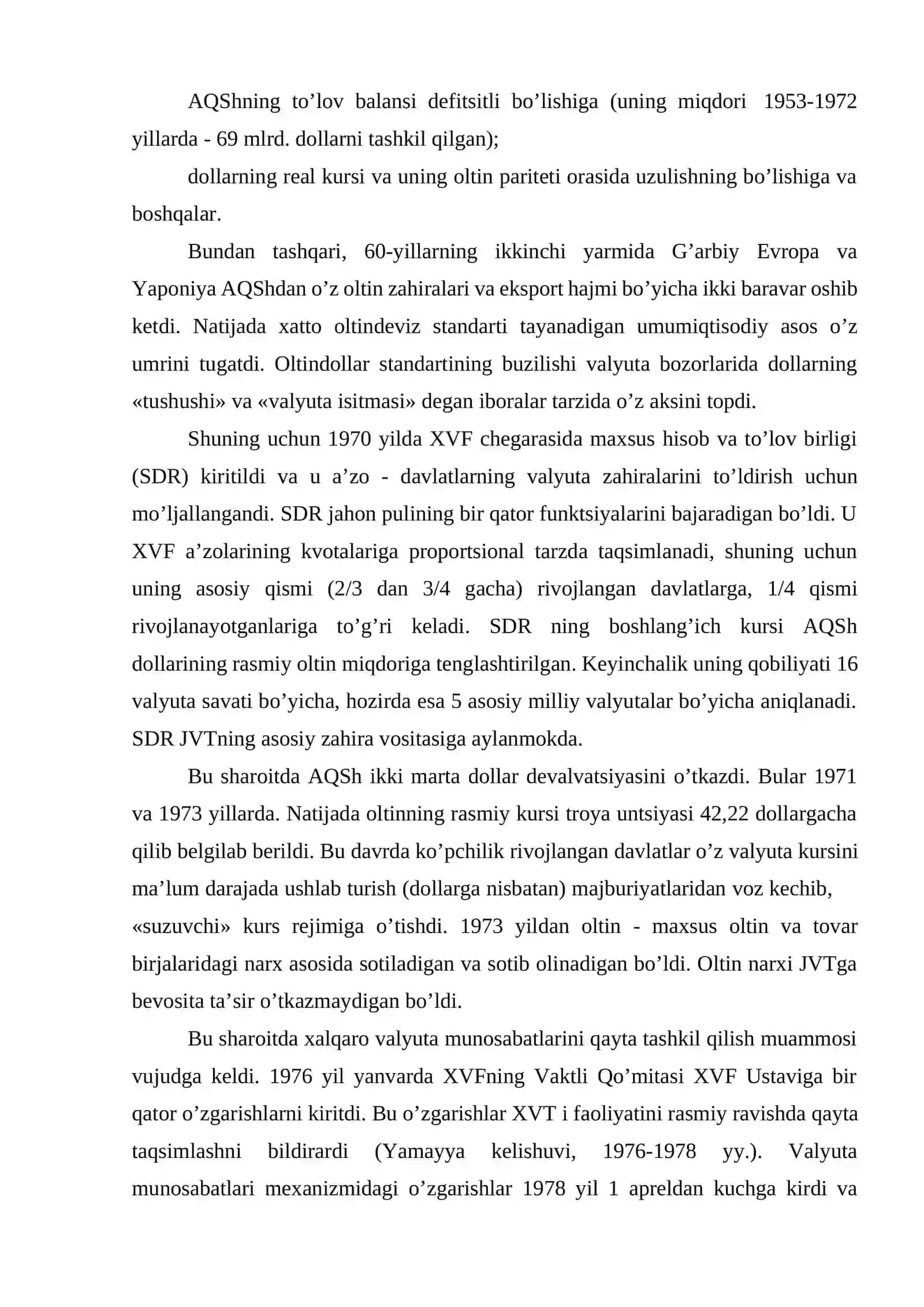 Jahon valyuta tizimi (JVT) va uning evolyutsiyasi 3